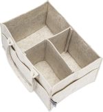 Parker Baby Diaper Caddy - Nursery Storage Bin and Car Organizer for Diapers and Baby Wipes - Grey - Image 3